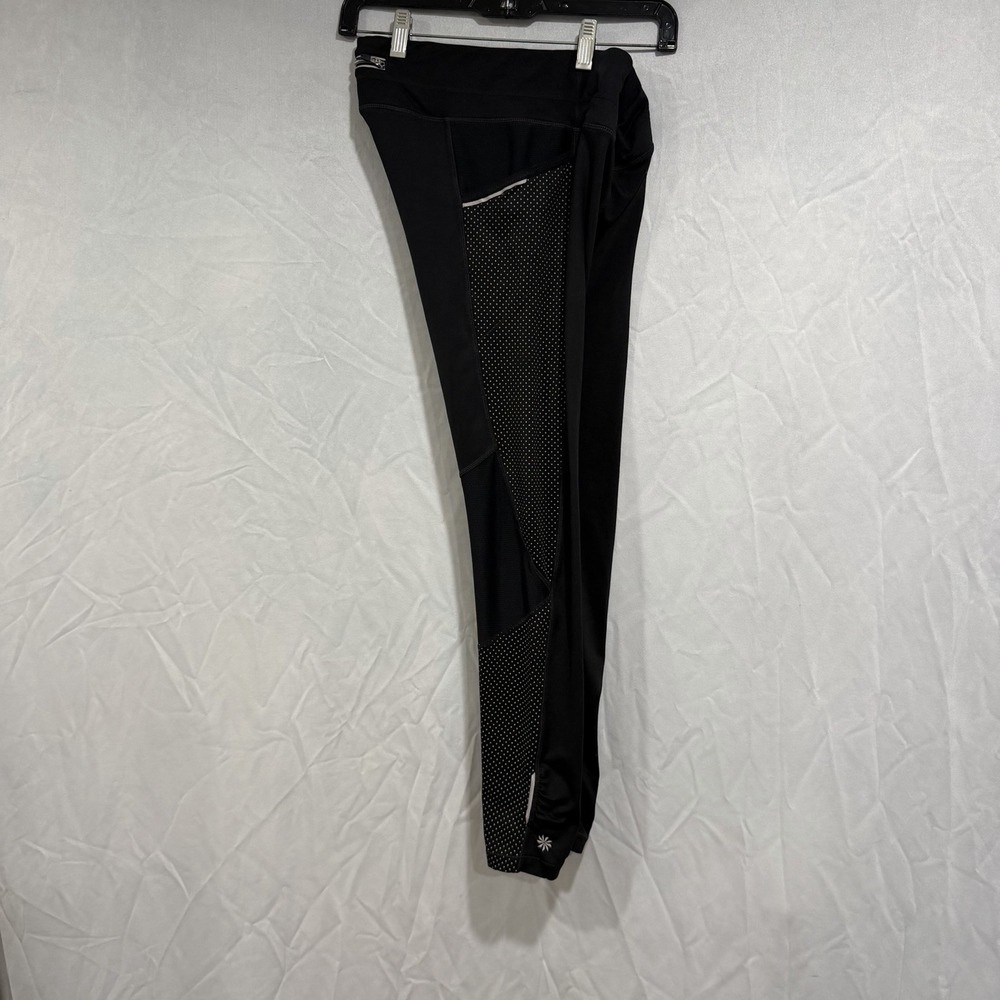 Athleta Be Free‎ Black Reflective Dot Accent Leggings Medium Activewear